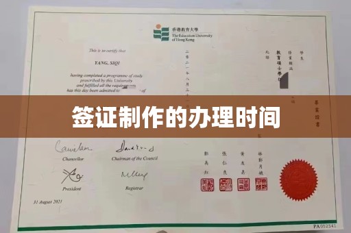 武功签证制作的办理时间